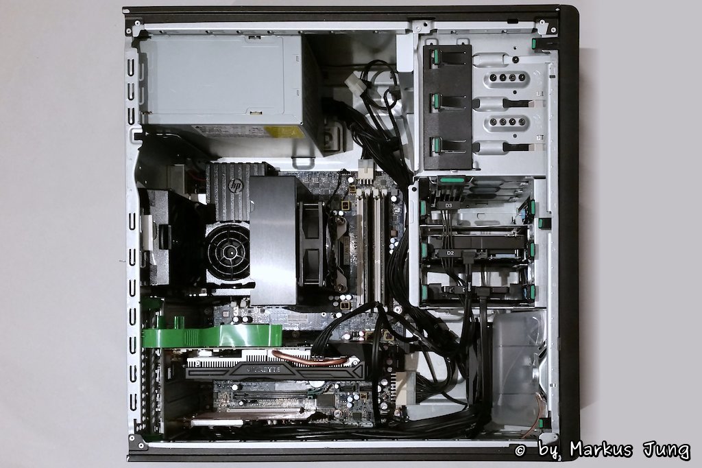 Innenleben des Z420 von der Seite